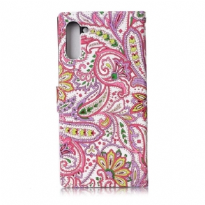 Folio-hoesje voor Samsung Galaxy Note 10 Paisley-bloem