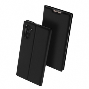 Leren Hoesje voor Samsung Galaxy Note 10 Satijnen Coating