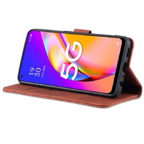 Cover voor Oppo A74 5G / A54 5G Folio-hoesje Azns-kaarthouder