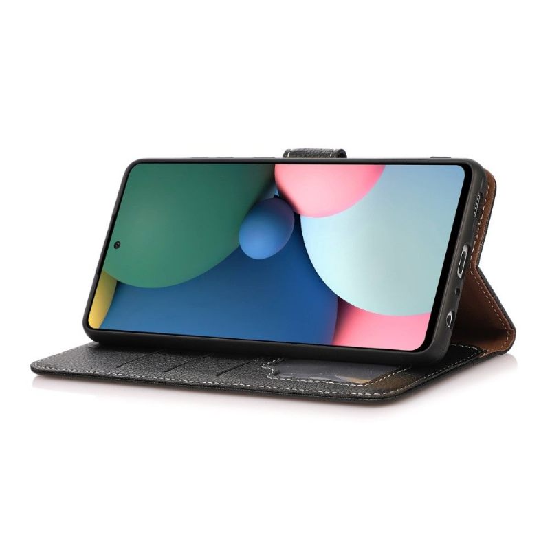 Folio-hoesje voor Oppo A74 5G / A54 5G Nerfachtig Kunstleer