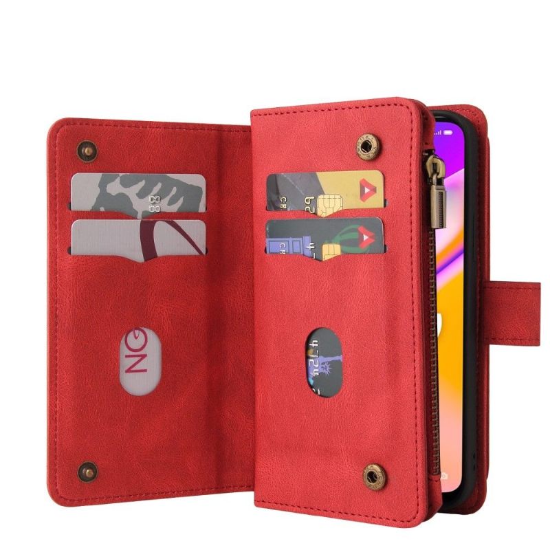 Folio-hoesje voor Oppo A74 5G / A54 5G Portemonnee Leren Met Ketting