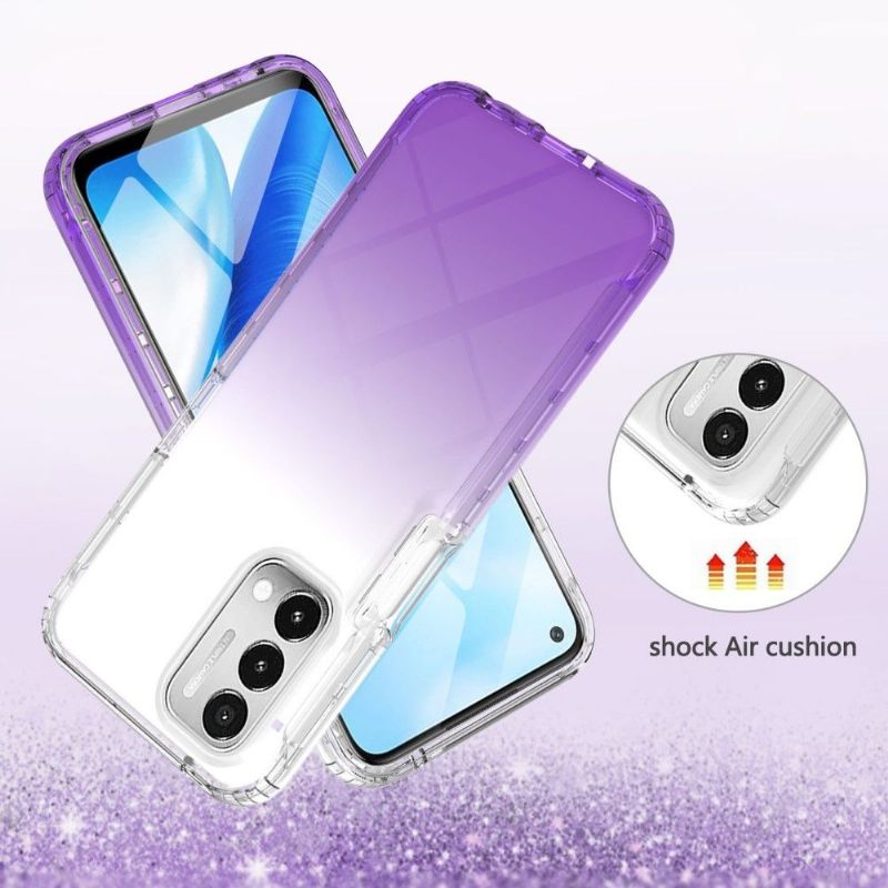 Hoesje voor Oppo A74 5G / A54 5G Gradiënt Met Gehard Glas