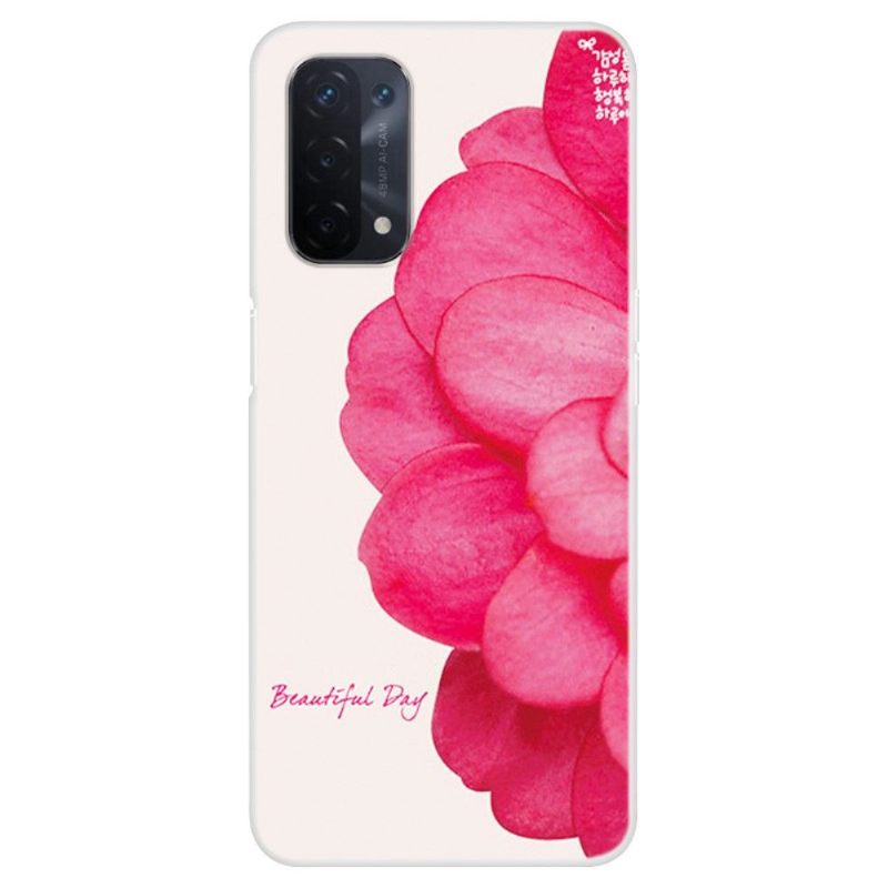 Hoesje voor Oppo A74 5G / A54 5G Mooie Dag Bloem