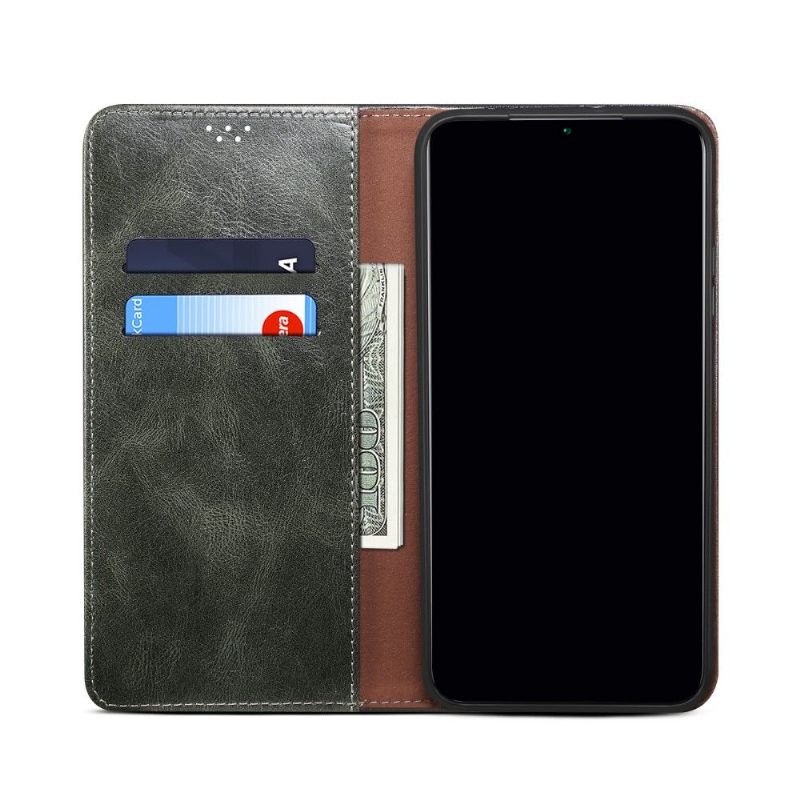Leren Hoesje voor Oppo A74 5G / A54 5G Bescherming Ernestine Zichtbare Naden