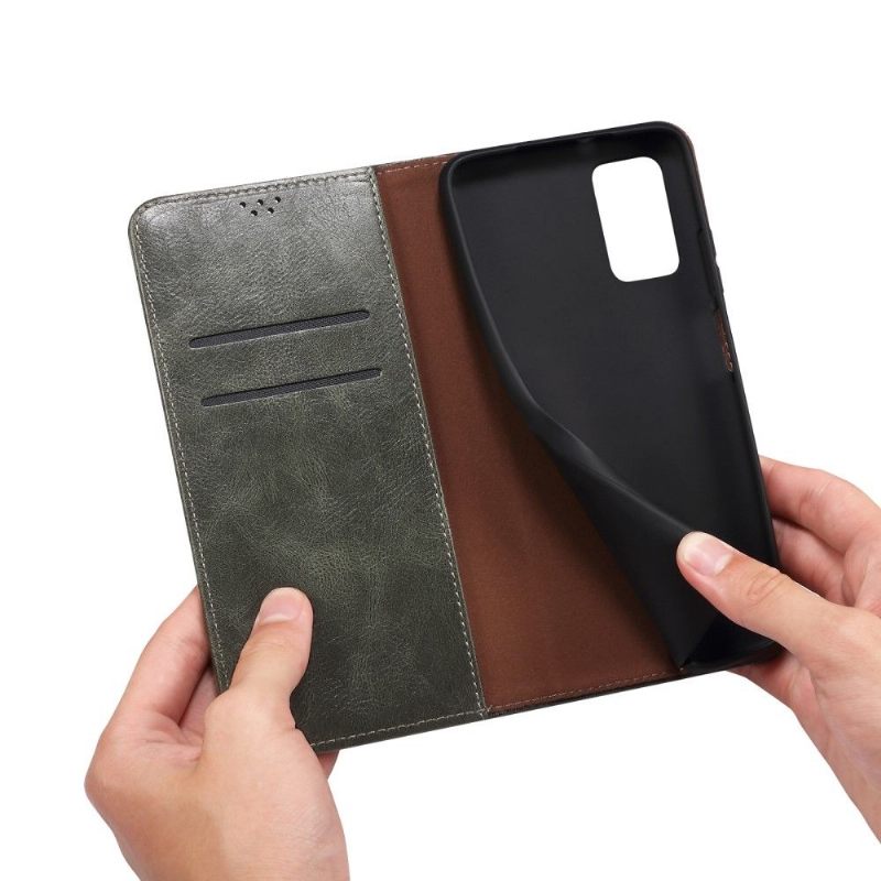 Leren Hoesje voor Oppo A74 5G / A54 5G Bescherming Ernestine Zichtbare Naden