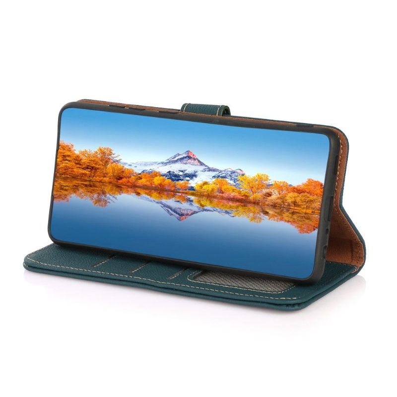 Leren Hoesje voor Oppo A74 5G / A54 5G Bescherming Khazneh Klassiek Leer