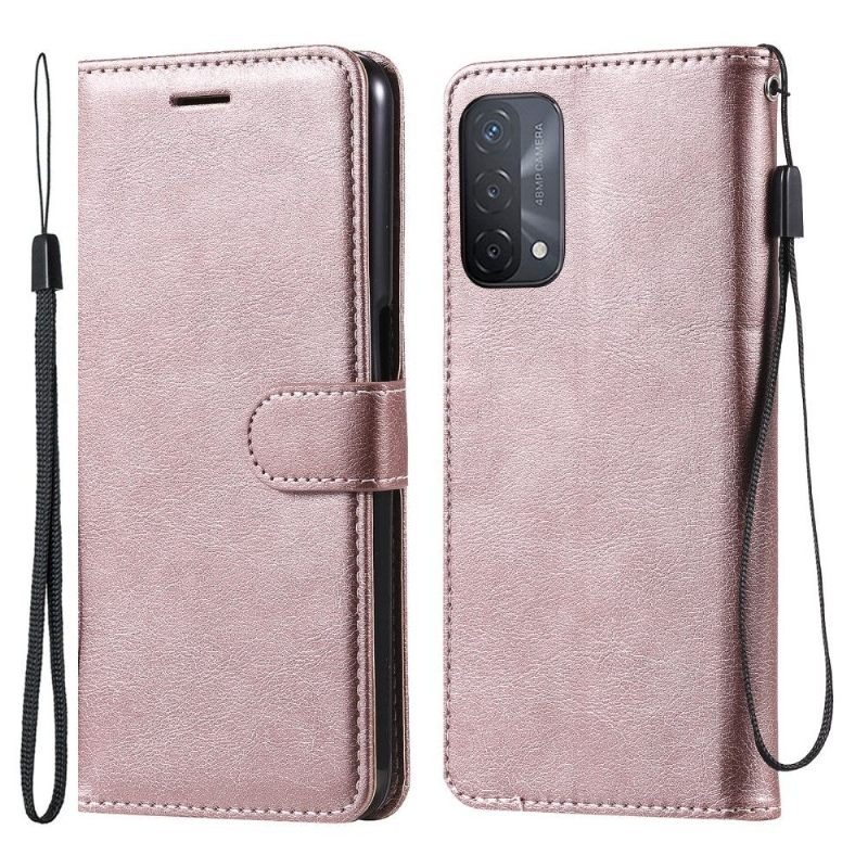 Leren Hoesje voor Oppo A74 5G / A54 5G Bescherming Met Ketting Sylvette