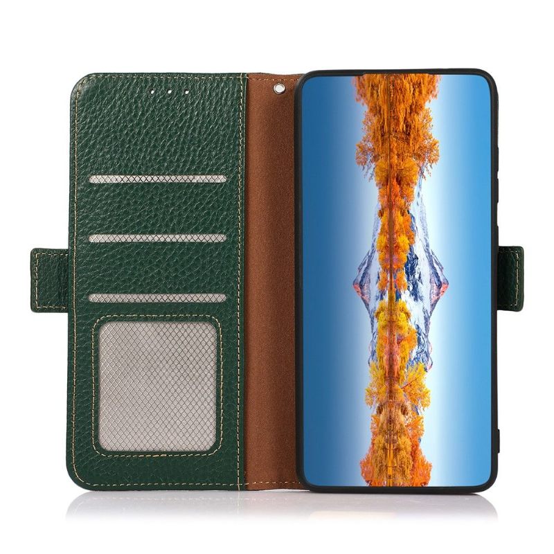 Leren Hoesje voor Oppo A74 5G / A54 5G Khazneh Glanzend Glanzend Leer