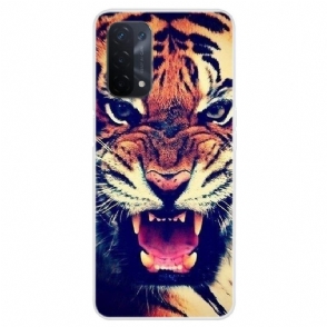 Telefoonhoesje voor Oppo A74 5G / A54 5G Felle Tijger