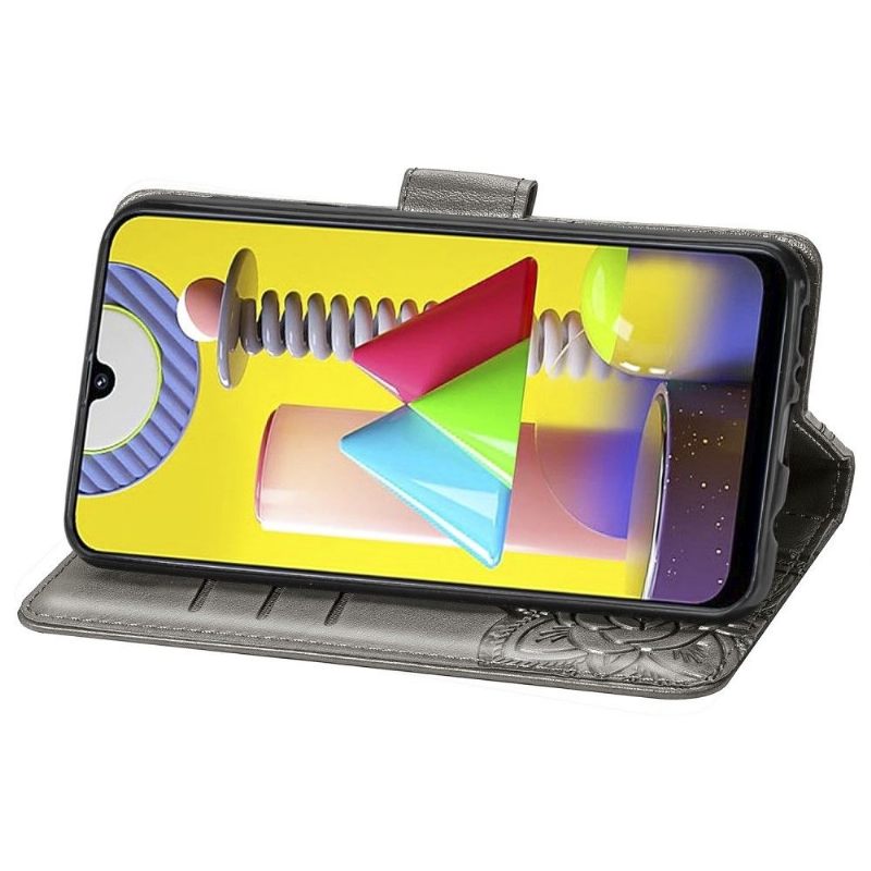Folio-hoesje voor Samsung Galaxy M31 Anti-fall Reliëfvlinder