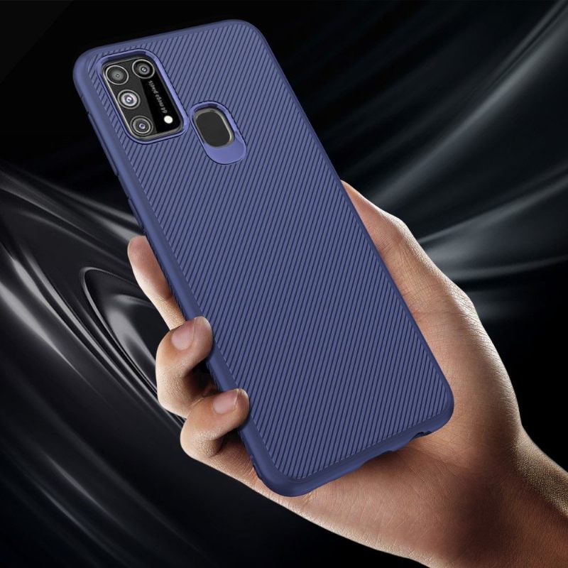 Hoesje voor Samsung Galaxy M31 Anti-fall Geribbelde Effectslang