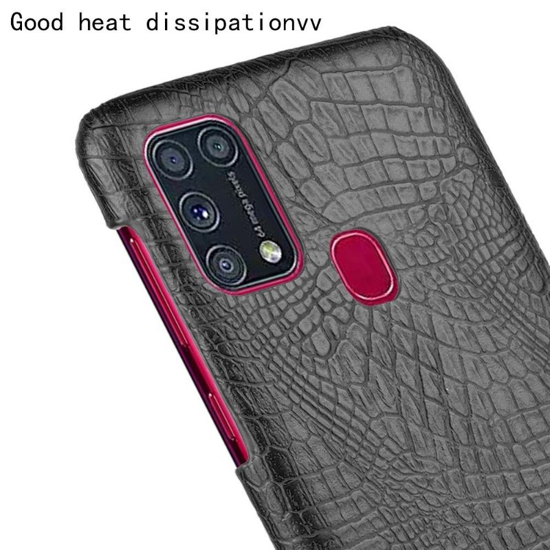 Hoesje voor Samsung Galaxy M31 Krokodillenleer - Zwart