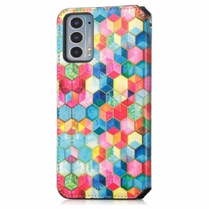 Folio-hoesje voor Motorola Edge 20 3d-kubus