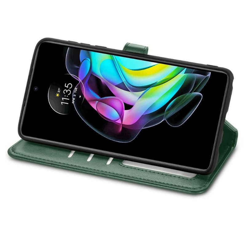 Folio-hoesje voor Motorola Edge 20 Anti-fall Indila Kunstleren Kaarthouder