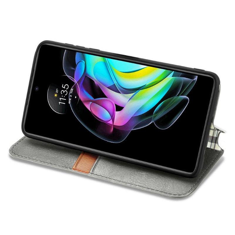 Folio-hoesje voor Motorola Edge 20 Kub Design-kaarthouder