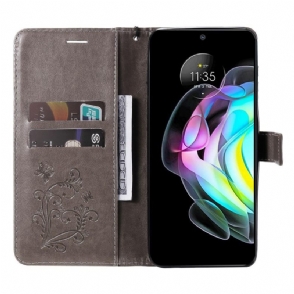 Folio-hoesje voor Motorola Edge 20 Ondersteuningsfunctie Vlinders