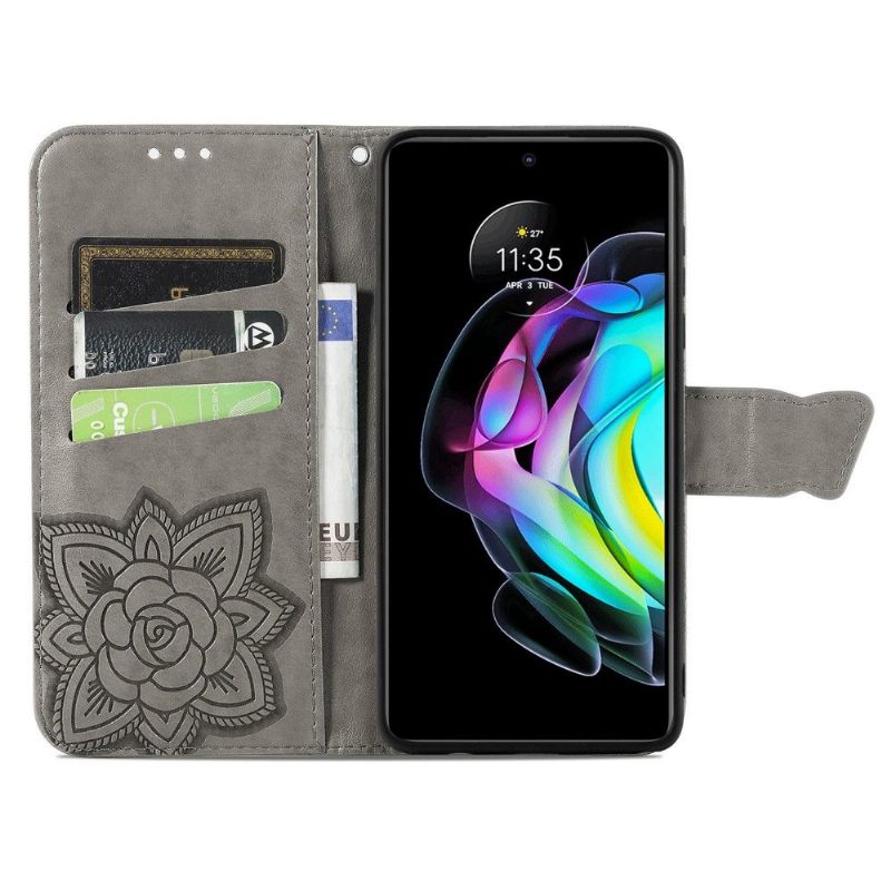Folio-hoesje voor Motorola Edge 20 Reliëfvlinder