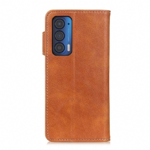 Folio-hoesje voor Motorola Edge 20 S-vorm Zichtbare Naden