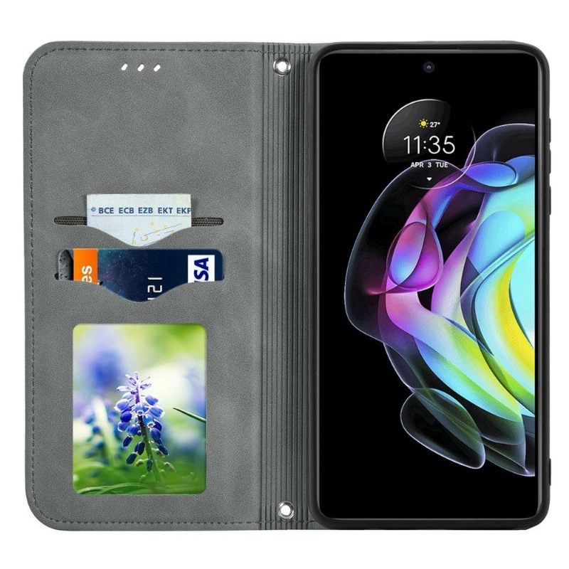 Folio-hoesje voor Motorola Edge 20 Zakelijk Retro