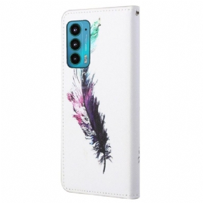 Leren Hoesje voor Motorola Edge 20 Bescherming Veer