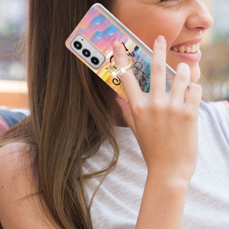 Telefoonhoesje voor Motorola Edge 20 Stop Nooit Met Dromen Met Ring