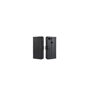 Folio-hoesje voor Xiaomi Mi 8 Lite Premium Leder - Zwart