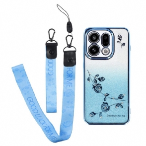 Hoesje Oppo Find X9 5g Kadem Bloemen En Strass Bandjes