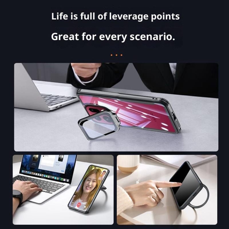 Hoesje Voor Oppo Find X9 5g Transparant Met Ingebouwde Standaard En Camerabescherming