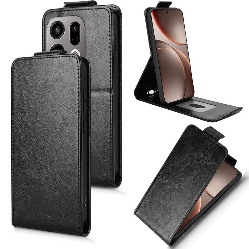 Leren Hoesje Voor Oppo Find X9 5g Verticale Klep