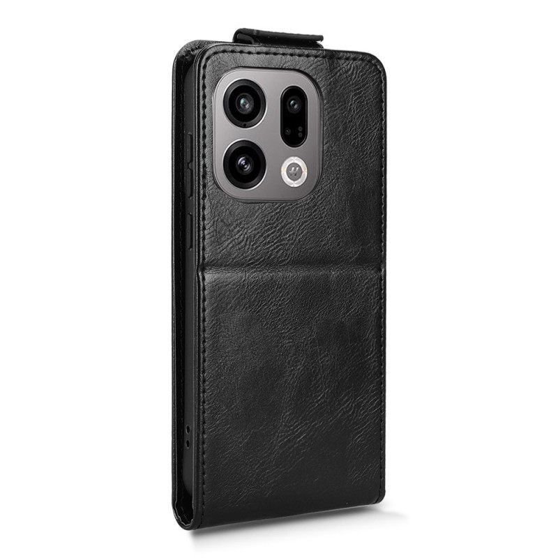 Leren Hoesje Voor Oppo Find X9 5g Verticale Klep