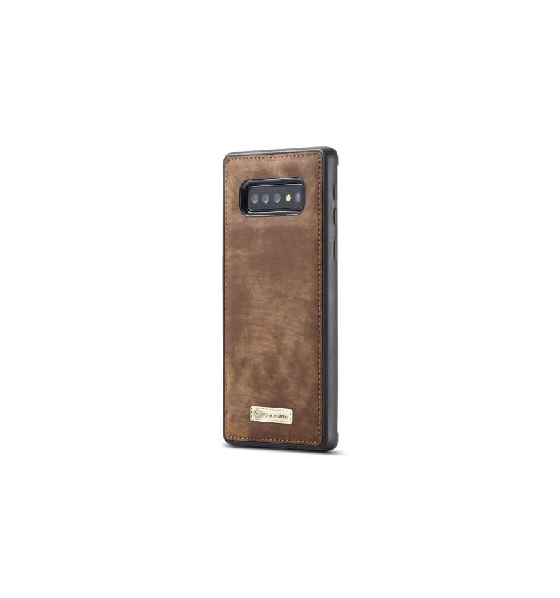 Hoesje Case voor Samsung Galaxy S10 Portemonnee Leren En Bruin Geval