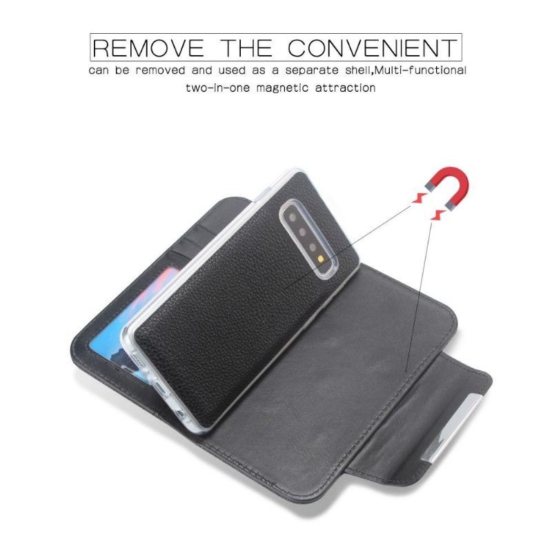 Hoesje Cover voor Samsung Galaxy S10 Portemonnee Leren + Leren Omhulsel