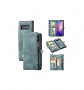 Telefoonhoesje Case voor Samsung Galaxy S10 Portemonnee Leren En Groen Geval