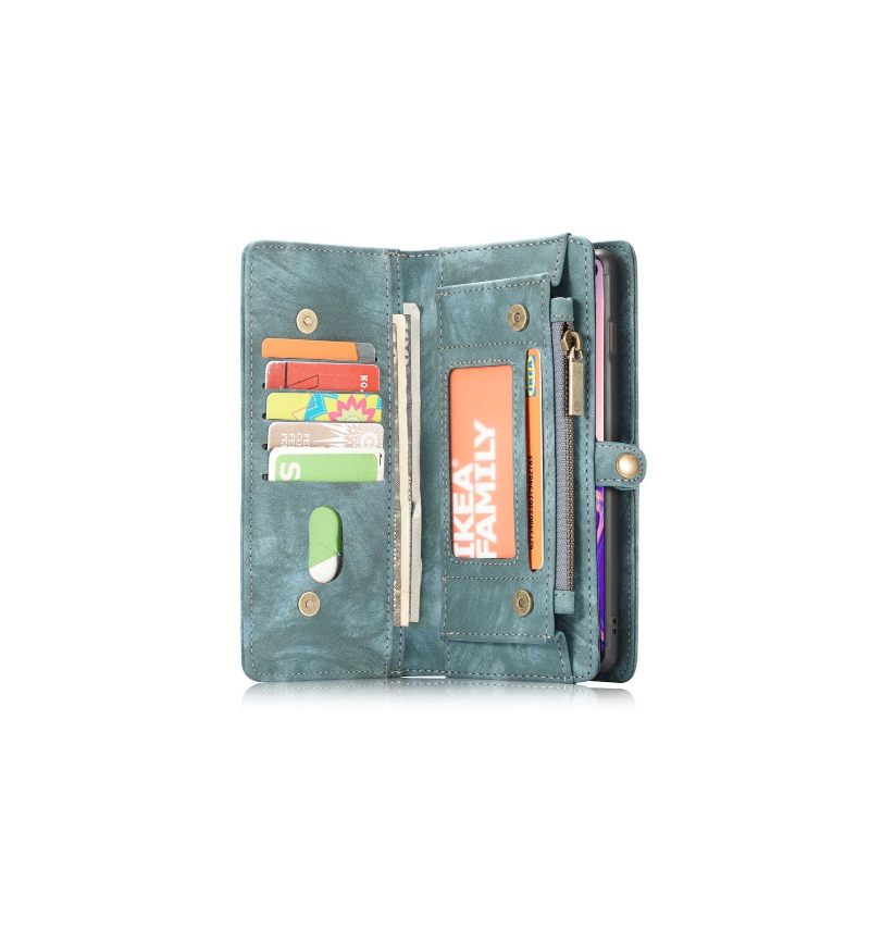 Telefoonhoesje Case voor Samsung Galaxy S10 Portemonnee Leren En Groen Geval
