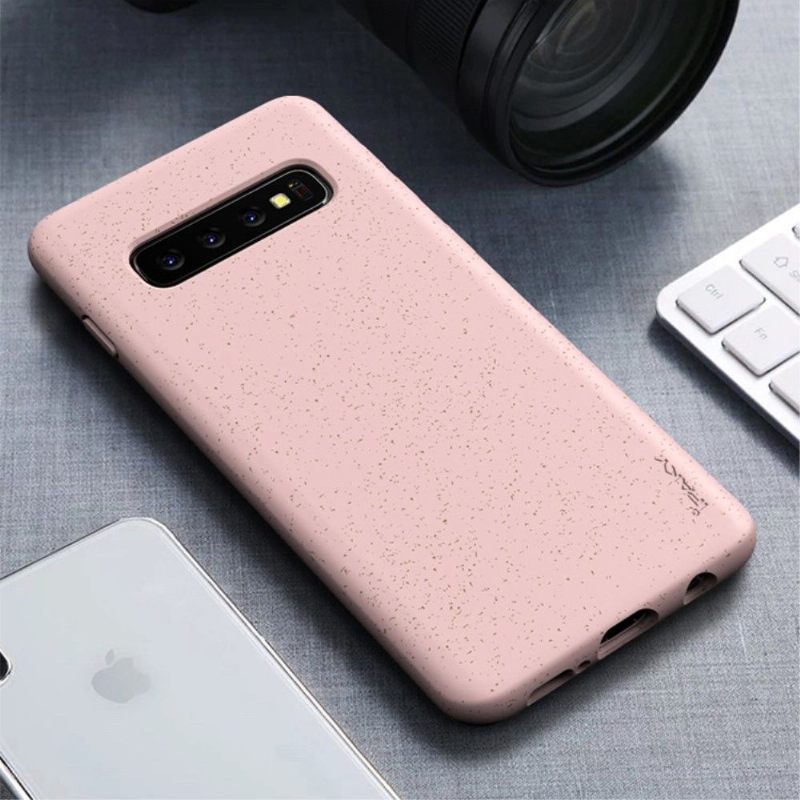 Telefoonhoesje voor Samsung Galaxy S10 Bescherming Granen Met Mat Effect