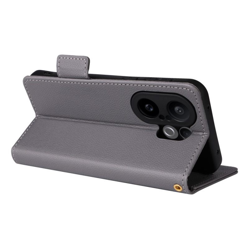 Bescherming Hoesje Vivo X200 Fe Imitatieleer Met Bandje