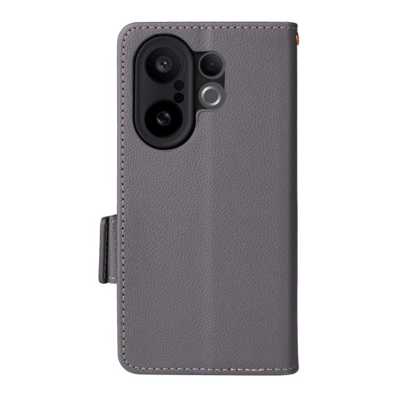 Bescherming Hoesje Vivo X200 Fe Imitatieleer Met Bandje