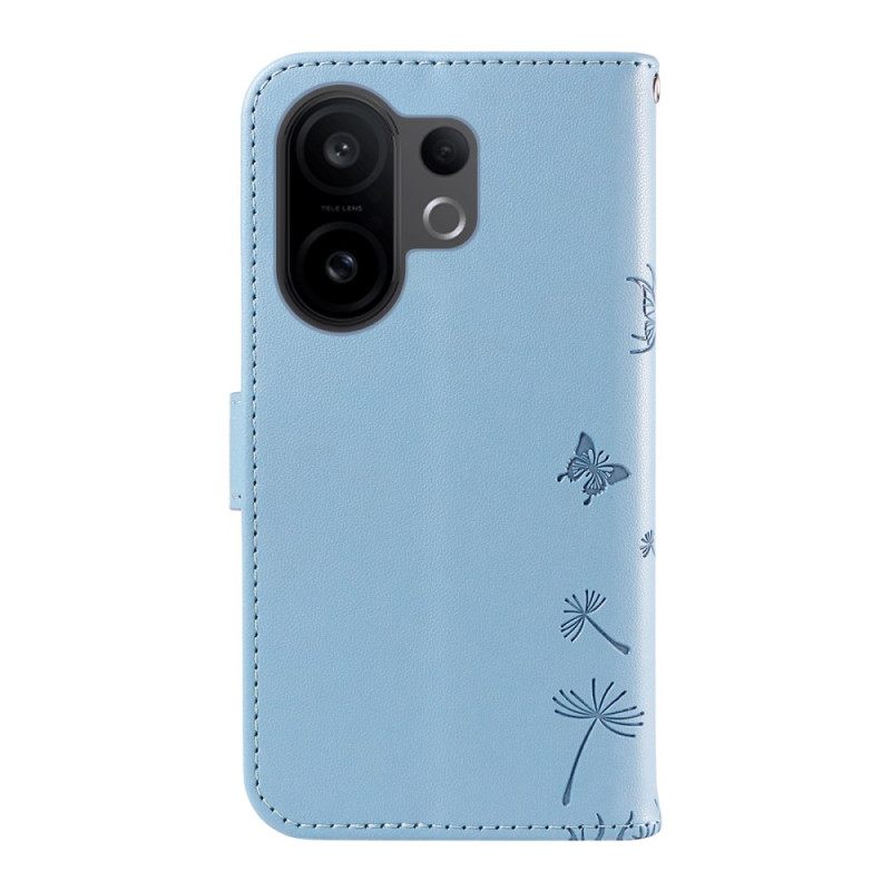 Leren Hoesje Voor Vivo X200 Fe Paardenbloembandje