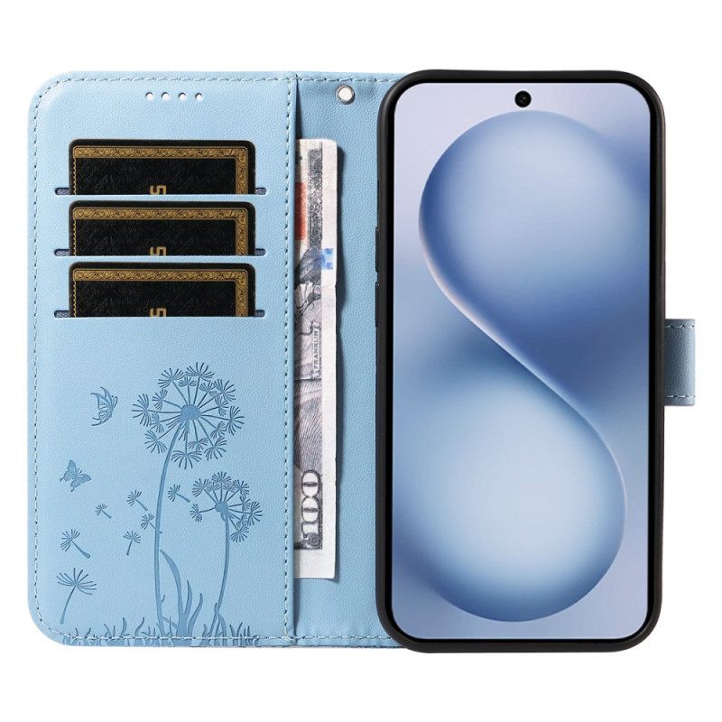 Leren Hoesje Voor Vivo X200 Fe Paardenbloembandje