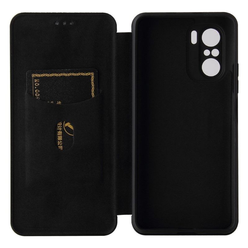 Folio-hoesje voor Xiaomi Mi 11i / Poco F3 Anti-fall Kunstleer In Koolstofvezelstijl