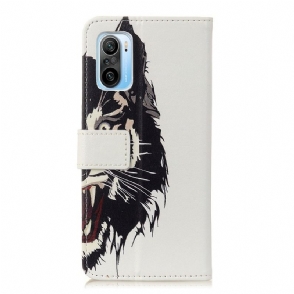 Folio-hoesje voor Xiaomi Mi 11i / Poco F3 Felle Tijger