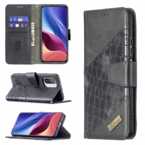 Folio-hoesje voor Xiaomi Mi 11i / Poco F3 Leereffect Met Krokodillenlook