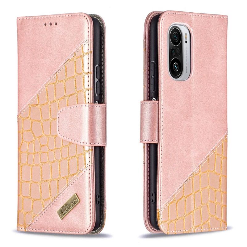 Folio-hoesje voor Xiaomi Mi 11i / Poco F3 Leereffect Met Krokodillenlook