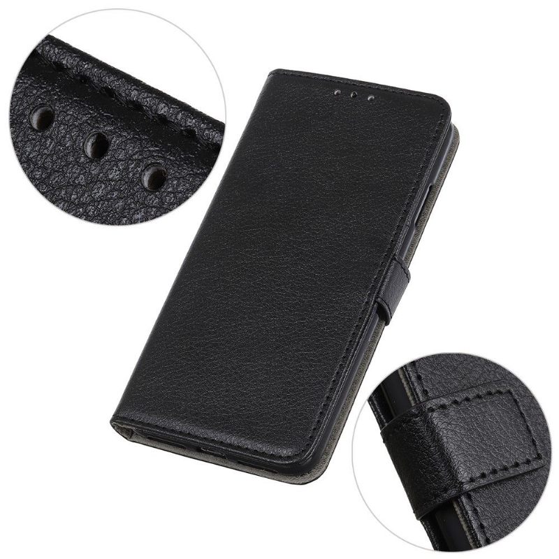Folio-hoesje voor Xiaomi Mi 11i / Poco F3 Lychee-leerstijl Met Huideffect