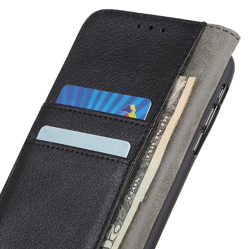 Folio-hoesje voor Xiaomi Mi 11i / Poco F3 Lychee-leerstijl Met Huideffect