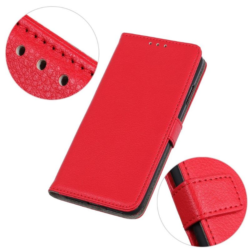 Folio-hoesje voor Xiaomi Mi 11i / Poco F3 Lychee-leerstijl Met Huideffect