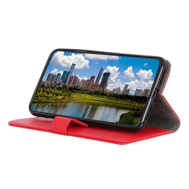 Folio-hoesje voor Xiaomi Mi 11i / Poco F3 Lychee-leerstijl Met Huideffect