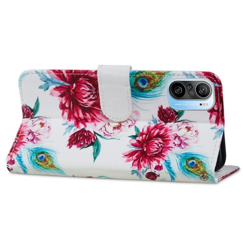 Folio-hoesje voor Xiaomi Mi 11i / Poco F3 Pauwbloem