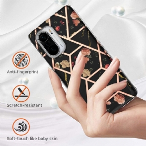 Hoesje voor Xiaomi Mi 11i / Poco F3 Marmer En Bloemen