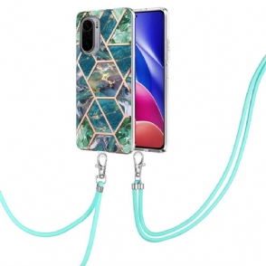 Hoesje voor Xiaomi Mi 11i / Poco F3 Met Koord Geometrisch